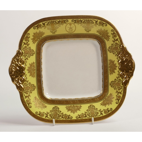 26 - De Lamerie Fine Bone China Gold on Lemon Handled Sandwich Plate  , specially made high end quality i... 