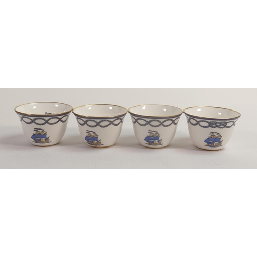 3 - De Lamerie Fine Bone China heavily gilded Tea Bowls, specially made high end quality item, Made in E... 