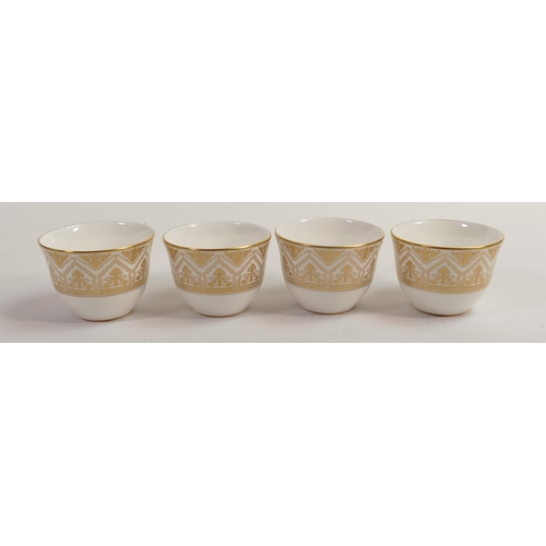 4 - De Lamerie Fine Bone China heavily gilded Tea Bowls, specially made high end quality item, Made in E... 