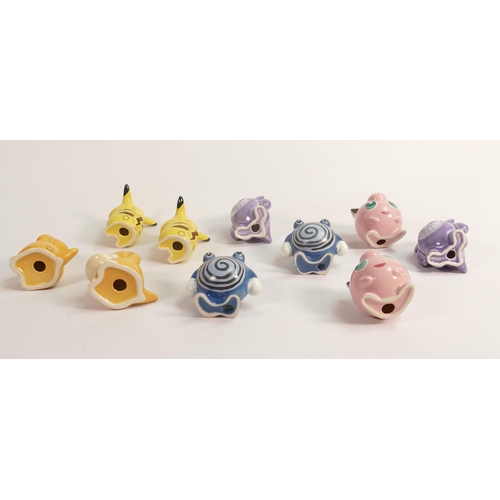 42 - Two Sets Wade Pokemon Figures , made in 2001 for the Nintendo Pokemon game. They are Polywhirl, Psyd... 