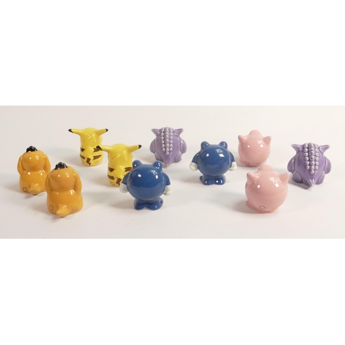 42 - Two Sets Wade Pokemon Figures , made in 2001 for the Nintendo Pokemon game. They are Polywhirl, Psyd... 