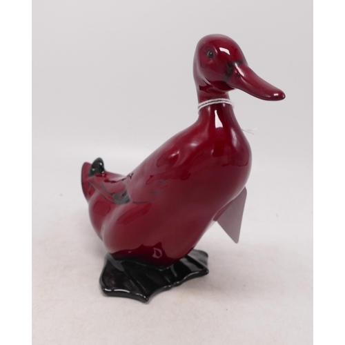 473 - Royal Doulton Flambe larger size duck, 16cm.