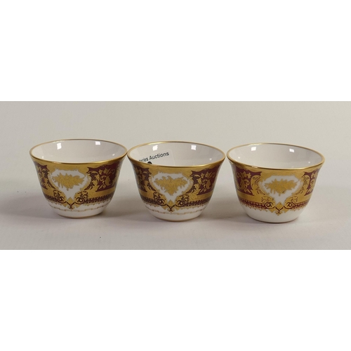 6 - De Lamerie Fine Bone China heavily gilded Tea Bowls, specially made high end quality item, Made in E... 