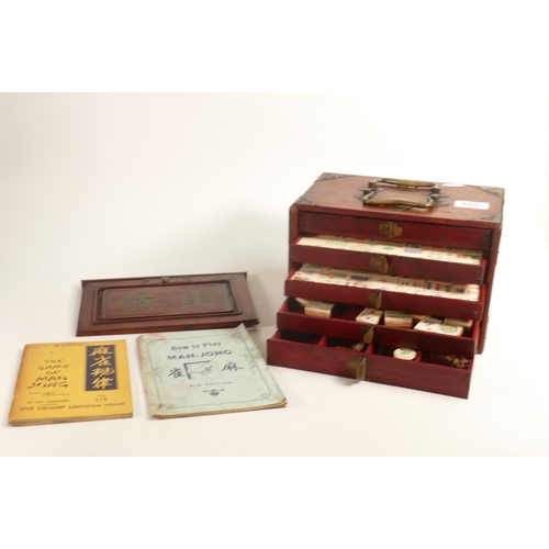 609 - 1920's Cased Mahjong Game Set