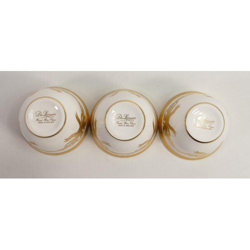 7 - De Lamerie Fine Bone China heavily gilded Tea Bowls, specially made high end quality item, Made in E... 