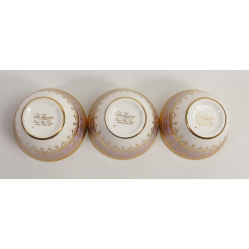 9 - De Lamerie Fine Bone China heavily gilded Tea Bowls, specially made high end quality item, Made in E... 