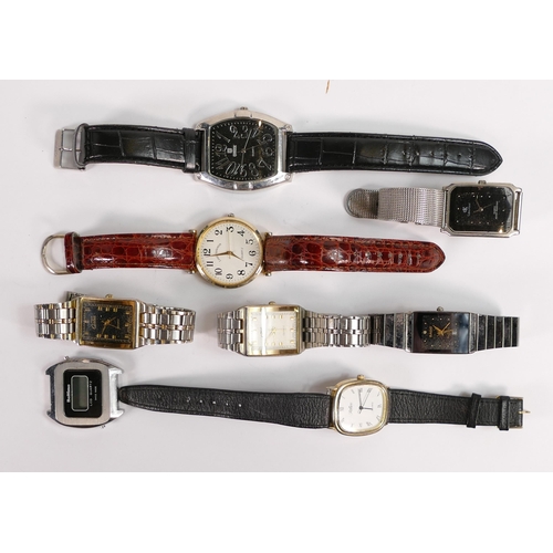 791 - A collection of gentlemen's designer wristwatches including Calvin Klein, Rado etc. (8)