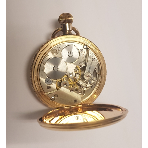 451 - Thomas Russell & Son Tempus Fugit Pocket Watch in gold plated Illinois Watch Case Co case.