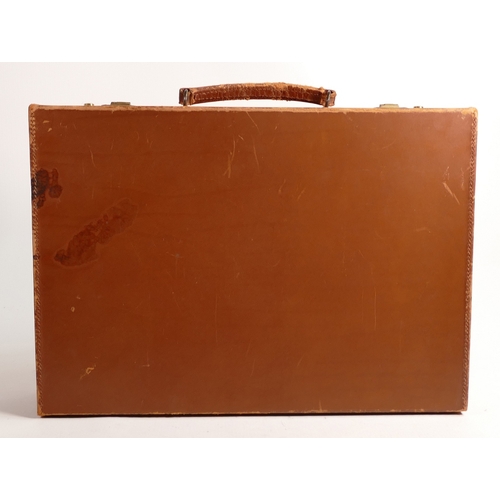 373 - Vintage Peal & Co. leather portfolio document case / briefcase.