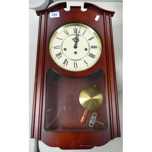Modern Wooden German Made wall Clock, height 54cm