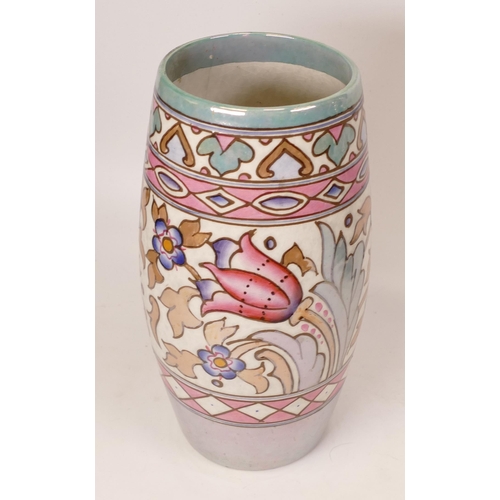 428 - Charlotte Rhead Bursley Ware Vase, height 22cm