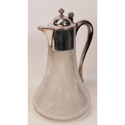 429 - Silver Plated Claret Jug, height 25.5cm