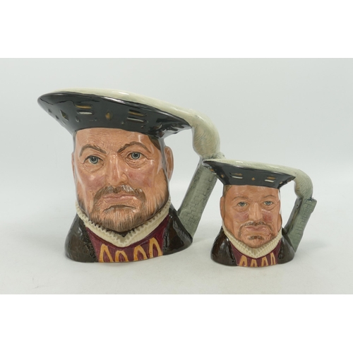 170 - Royal Doulton Large & Small seconds characters jugs of Henry VIII D6642 & D6647 together with Royal ... 