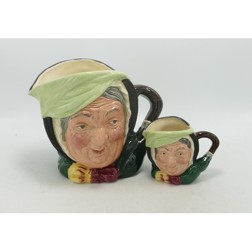 163 - Royal Doulton Large & Small seconds characters jugs of Sairey Gamp D5528 & D5451 Royal Doulton Large... 