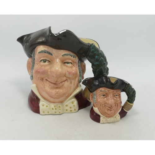 165 - Royal Doulton Large & Small  characters jugs of Mine Host D6468 & D6470 together with Royal Doulton ... 