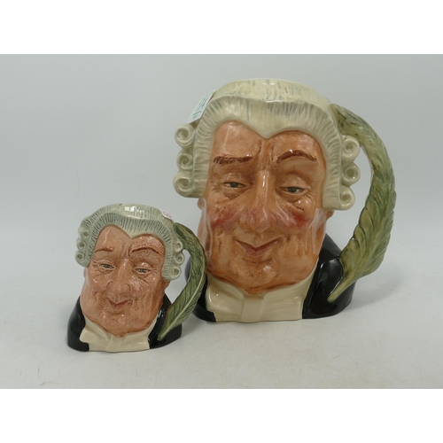 167 - Royal Doulton Large & Small  seconds characters jugs of Lawyer D6498 & D6504 together with Royal Dou... 