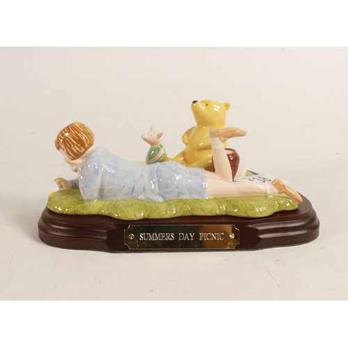 438 - Royal Doulton Winnie The Pooh Tableau Summer Day Picnic Wp21, boxed with cert