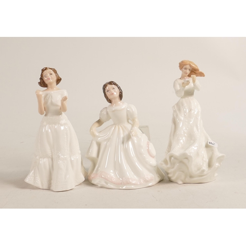 442 - Royal Doulton Lady Figures Thank You Hn3390, Welcome Hn3764 & Amanda Hn3635, all boxed (3)