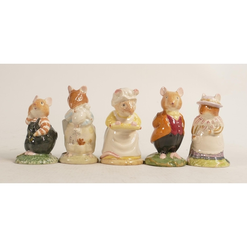 448 - Royal Doulton Brambly Hedge Figures Old Mrs Eyebright, Lord Woodmouse, Mrs Crusty Bread, Wilfred Toa... 