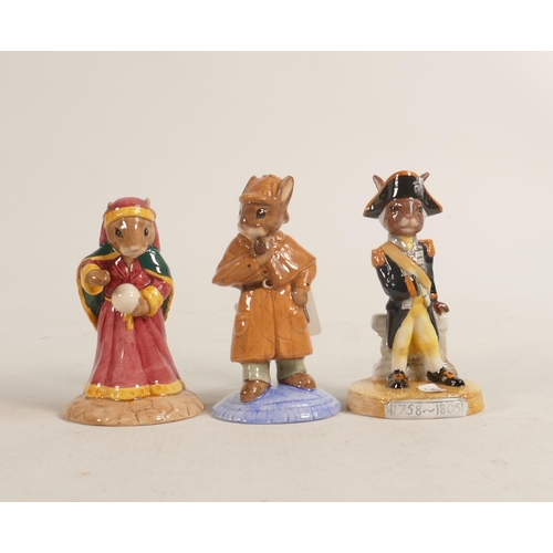 465 - Royal Doulton Bunnykins Figures to include Detective, Fortune Teller & Nelson, all boxed(3)