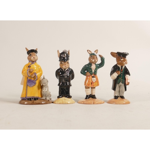 469 - Royal Doulton Bunnykins Figures to include Mandarin (ltd edition), School Master, Scotsman & Police ... 