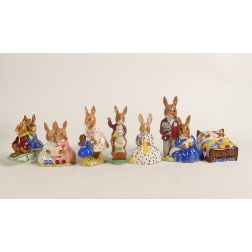 470 - Royal Doulton Bunnykins Figures to include Family Photograph, Sleepy Time, Susan, Story Time, Playti... 