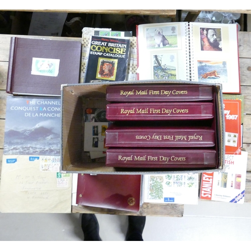 649 - A collection of mainly first day covers including some more recent ones contained in 4 matching albu... 