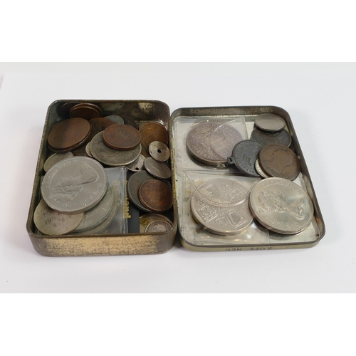 814 - A collection of coins including 1937 crown, commemorative coins, foreign coins etc