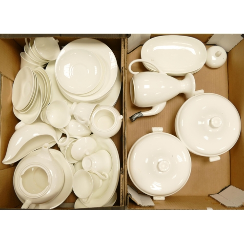 25 - A large collection of Quality Un Decorated Tea & Dinner ware(2 tray)