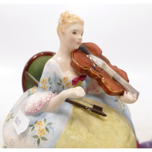 332 - Royal Doulton Limited edition Lady Musician Figures Viola D'Amore HN2797  &  French Horn HN2795, bot... 