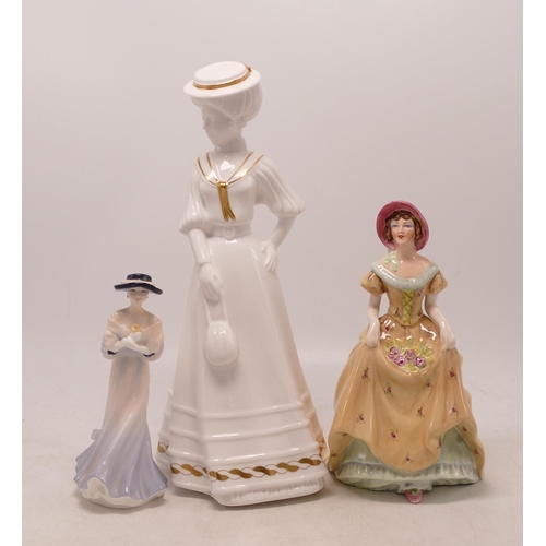 343C - Coalport lady figures to include Penlope, Thank you and Spode Lily (3)