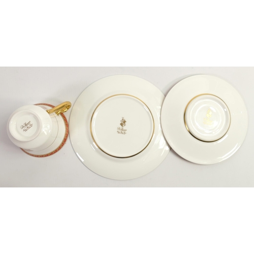 14 - De Lamerie Fine Bone China, heavily gilded Special Commission Trio , specially made high end quality... 