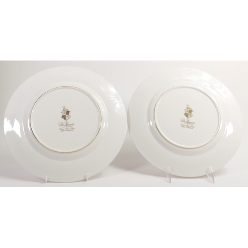 19 - De Lamerie Fine Bone China, heavily gilded dinner plates , specially made high end quality item, Mad... 