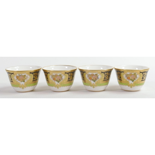 2 - De Lamerie Fine Bone China heavily gilded Tea Bowls, specially made high end quality item, Made in E... 