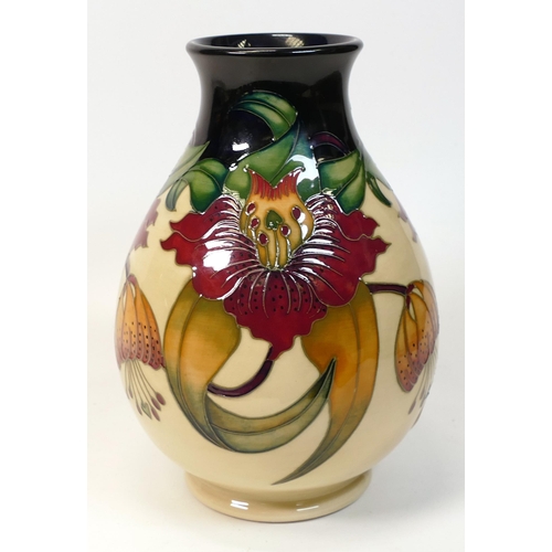 202 - Moorcroft Anna Lilly Patterned Vase, height 19cm