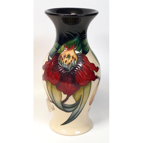 203 - Moorcroft Anna Lilly Patterned Vase, height 19cm