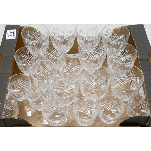 277 - Waterford Crystal Wine Glasses, Sherry Glasses & similar(20)