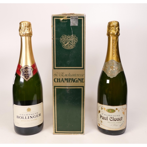 589 - A collection of Champagnes to include Bollinger Special Cuvee, Paul Clouet  & Alexander Dunn L' Ench... 