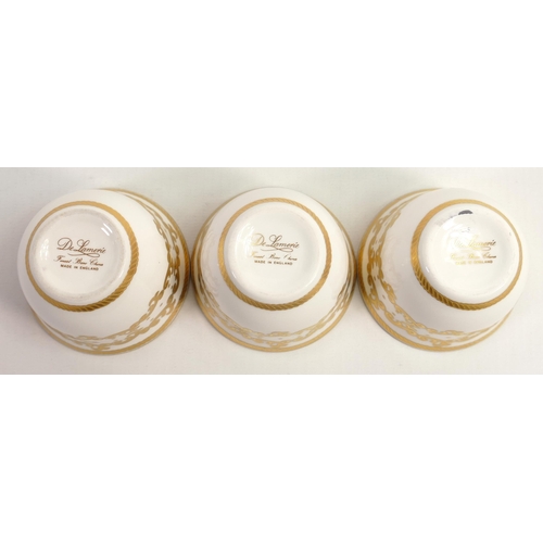 9 - De Lamerie Fine Bone China heavily gilded Tea Bowls, specially made high end quality item, Made in E... 