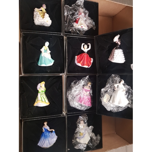 17 - Collection of Miniature Royal Doulton Lady Figures, all boxed.