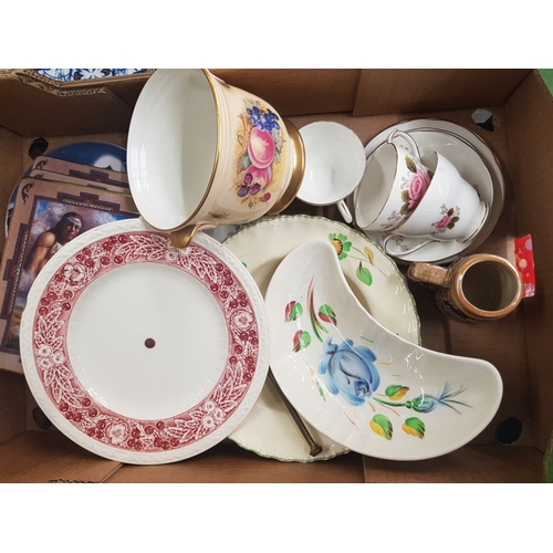 8 - Mixed Collection of Ceramic Items to include Beswick cresecent dish, Crown Staffordshire planter, Du... 