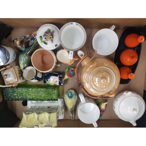 9 - Mixed Collection of Ceramic Items to include Coalport Mulberry Hall figure, Crown Staffordshire egg ... 