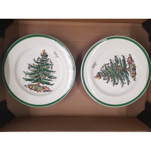 23 - Spode Christmas tree pattern dinner plates x 8