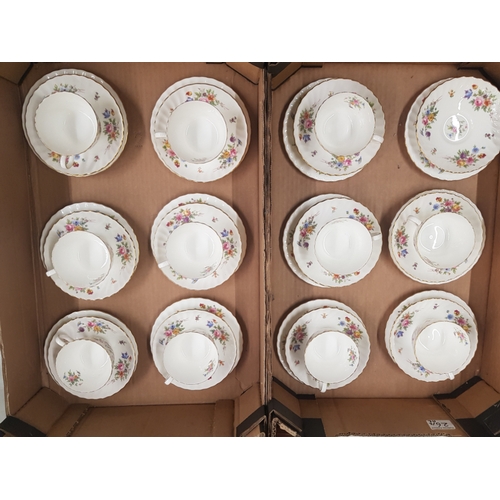 26 - Minton marlow pattern tea and dinner ware items to include 11 Trios (Tea cup, saucer and side plate)... 