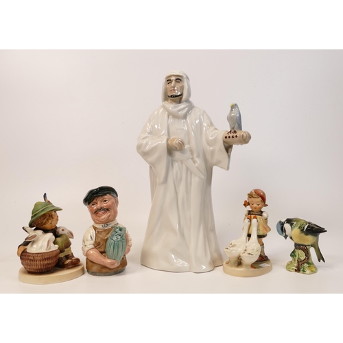 466 - A mixed collection of items to include seconds Royal Doulton Figure Sheikh , Small Royal Doulton Dou... 