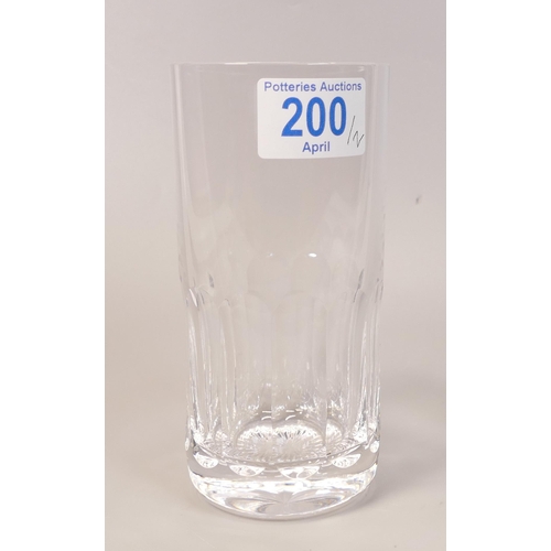 469 - Boxed Atlantis for De Lamerie Fine Bone China heavy Undecorated Glass Crystal Tumblers, height 15cm ... 