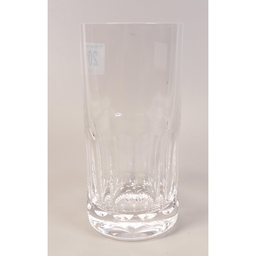 470 - Boxed Atlantis for De Lamerie Fine Bone China heavy Undecorated Glass Crystal Tumblers, height 15cm ... 