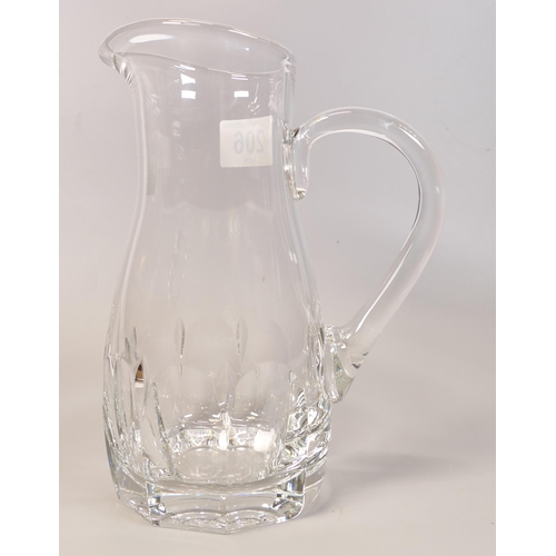 472 - Boxed Atlantis Crystal for De Lamerie Fine Bone China heavy Undecorated Glass Crystal Water Jug, hei... 