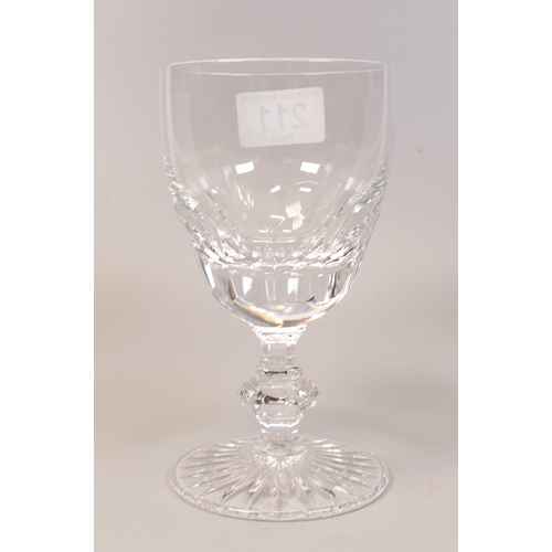 475 - Boxed Varga Crystal for De Lamerie Fine Bone China heavy Undecorated Wine Goblet / Glasses, height o... 