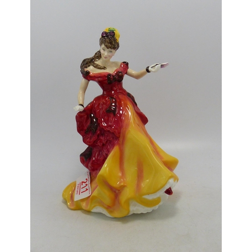 488 - Royal Doulton Lady figure Belle Hn3703, figure of the year 1996